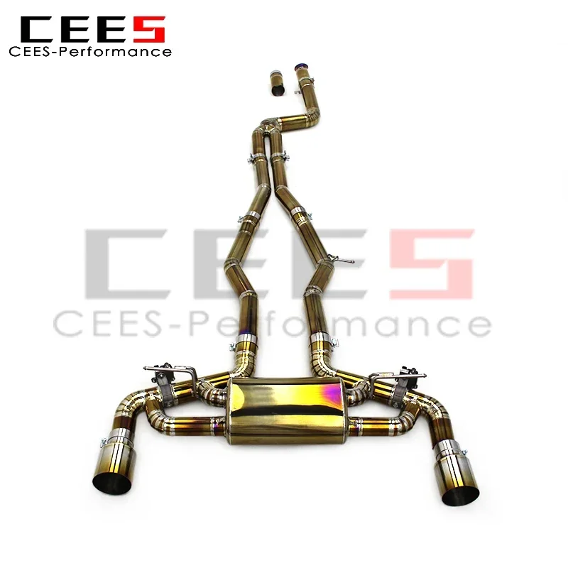 CEES Custom Valvetronic Exhaust Muffler for Toyota Supra A90 3.0T 2020-2023 Titanium Catback Exhaust System with Remote Control