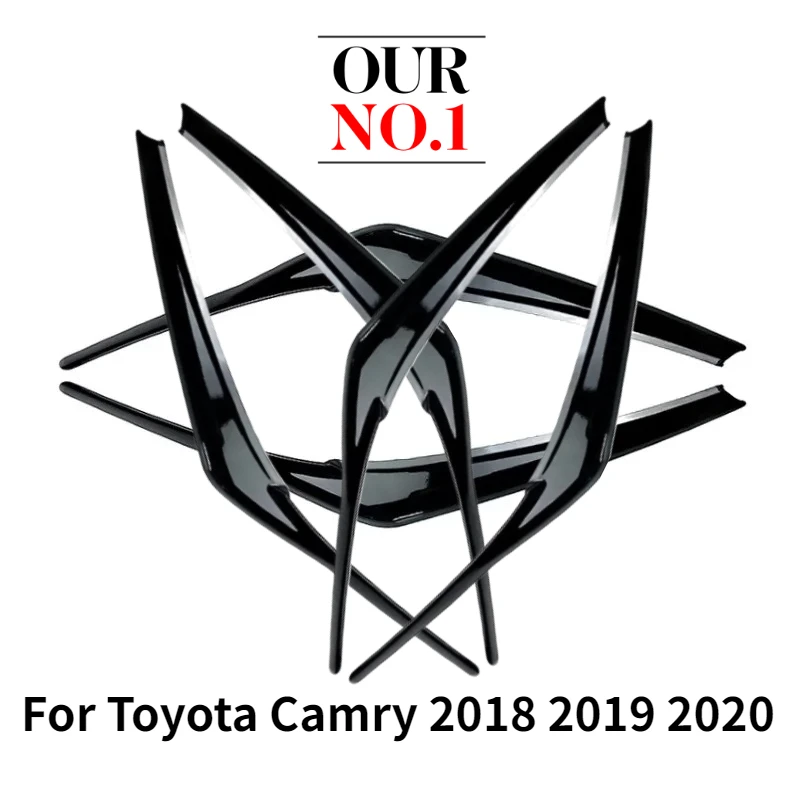 

2PCS ABS Car Headlight Eyebrows Headlamp Eyelid Cover Trim for Toyota Camry 2018 2019 2020
