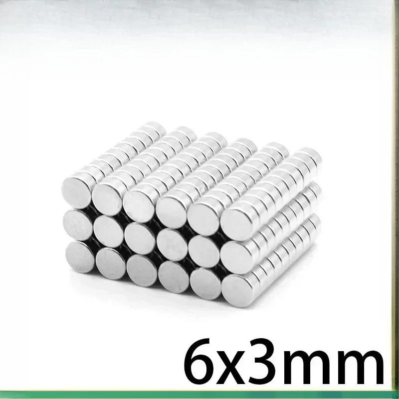 6x3mm Small Round Powerful Magnetic Magnets  6x3mm Rare Earth Magnets Strong For Home Refrigerators, Offices DIY 6*3
