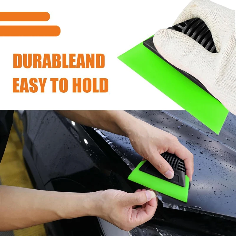 Rubber Squeegee Car Window Tint Squeegee Non-Slip Handle Scraper for Windshield Cleaning Vinyl Wrap Household Shower