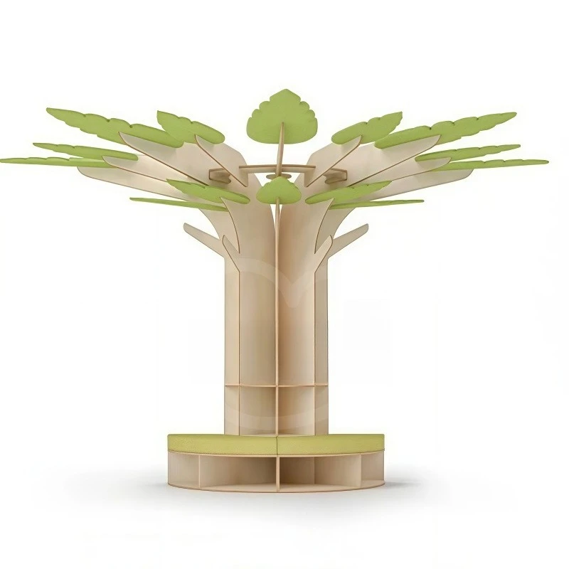 Furniture library, classroom tree display rack, community book bar, store bookstore, stool