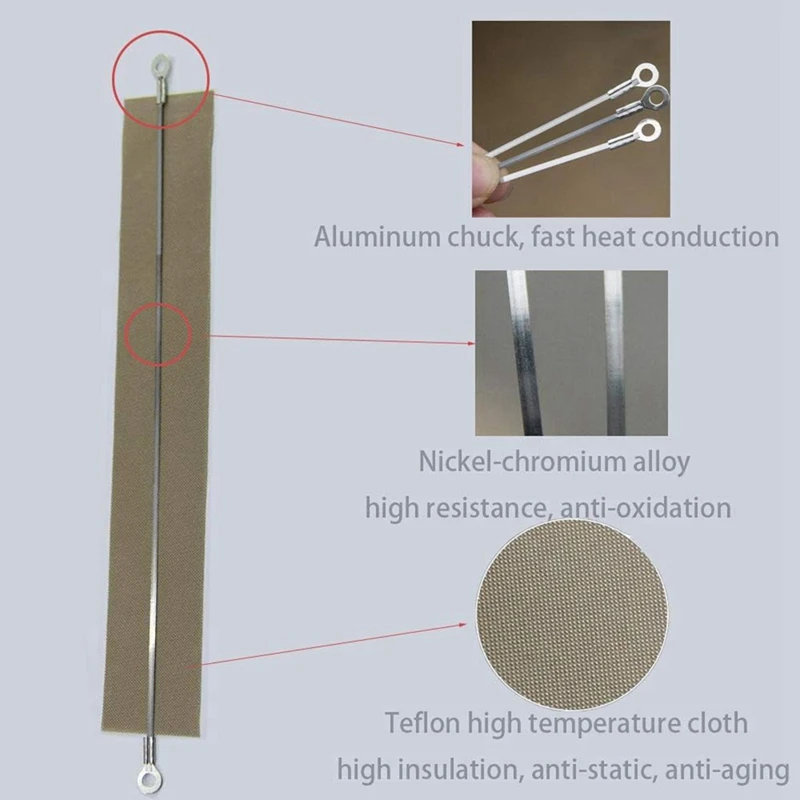 10 PCS Sealer Replacement Elements Grip 300Mmx2mm And PTFE Tapes As Shown 12-Inch For 12-Inch Heat Sealers