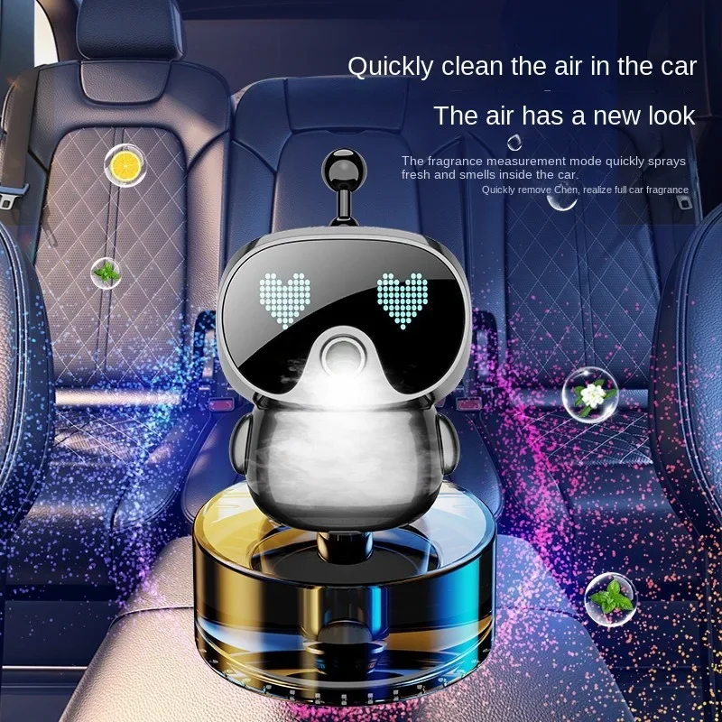 Robot Smart Aromatherapy Machine Creative Automatic Spray Long-lasting Fragrance Car Perfume Air Freshener Car Aromatherapy