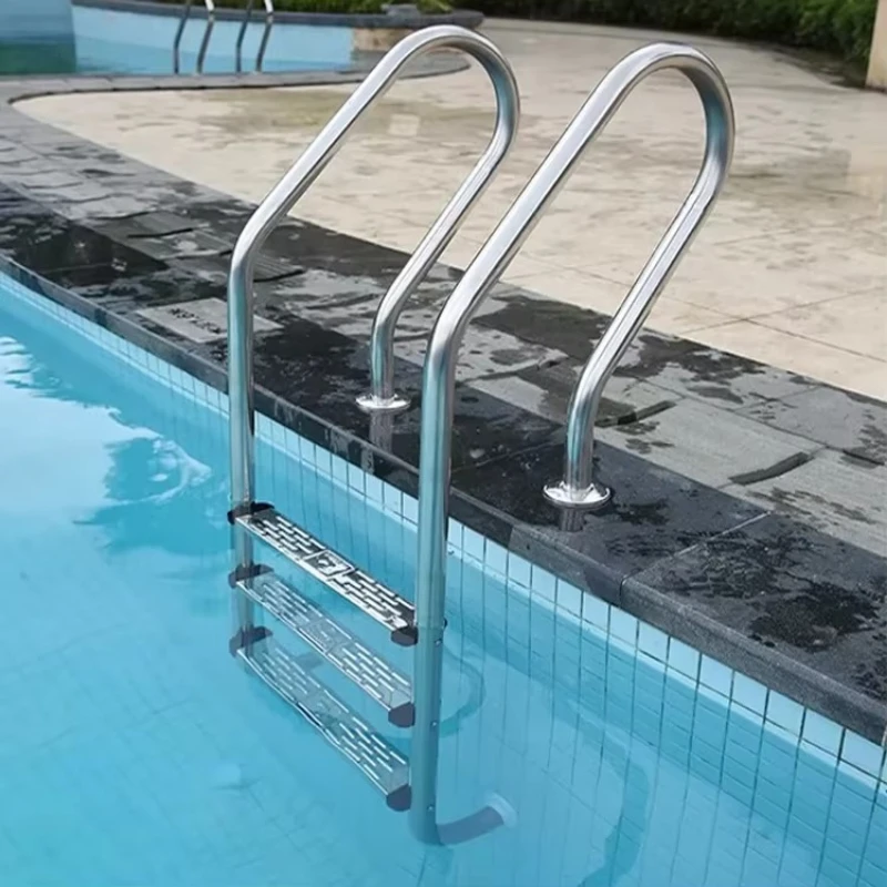 Above Ground Stainless Steel 3 4 Step 1.0mm 1.2mm 1.5mm Thickness Ladder Optional Pedals for Swimming Pool