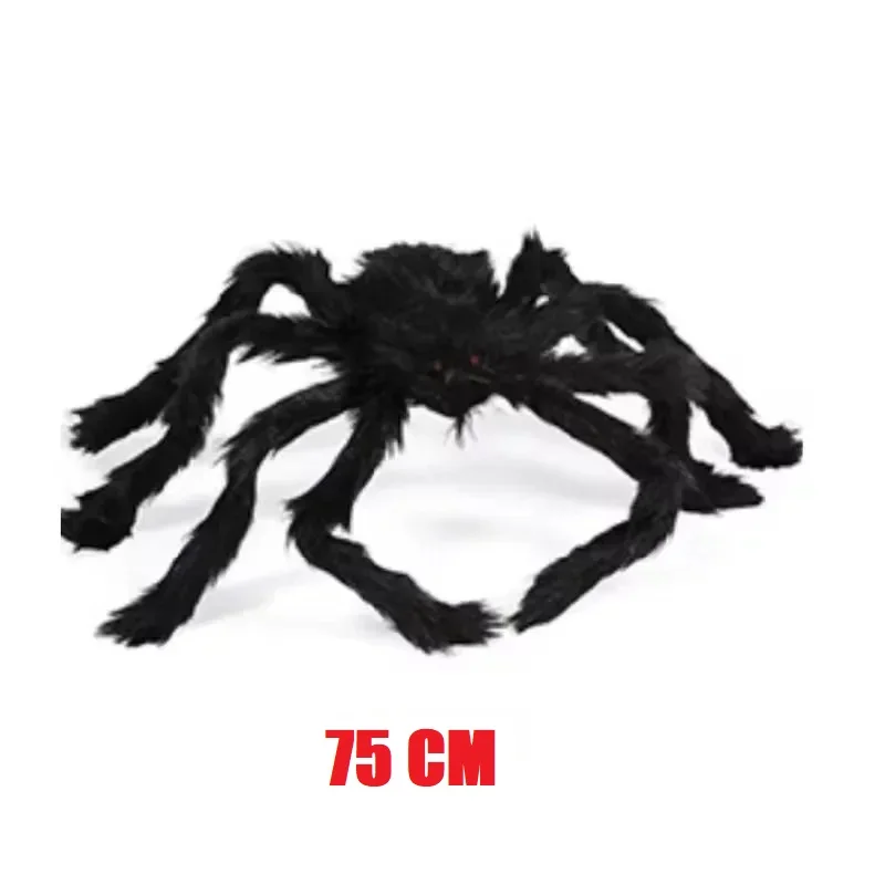 Halloween große Plüschspinne Horror Halloween Dekoration Party Requisite Outdoor Riesenspinne Dekor 30–200 cm Kammer Streich schwarze Spinne