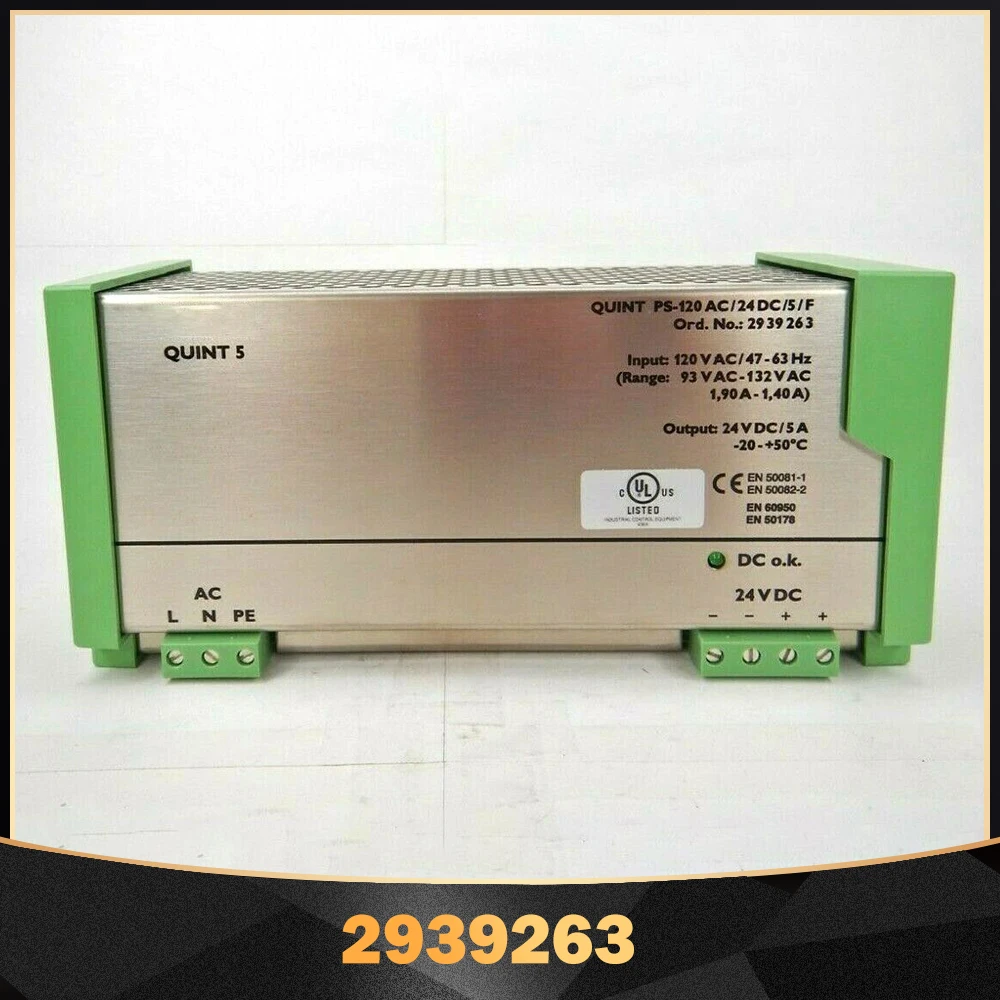 

QUINT PS120AC/24DC/5/F 24V 5A 2939263 For PHOENIX Power Supply High Quality Fast Ship