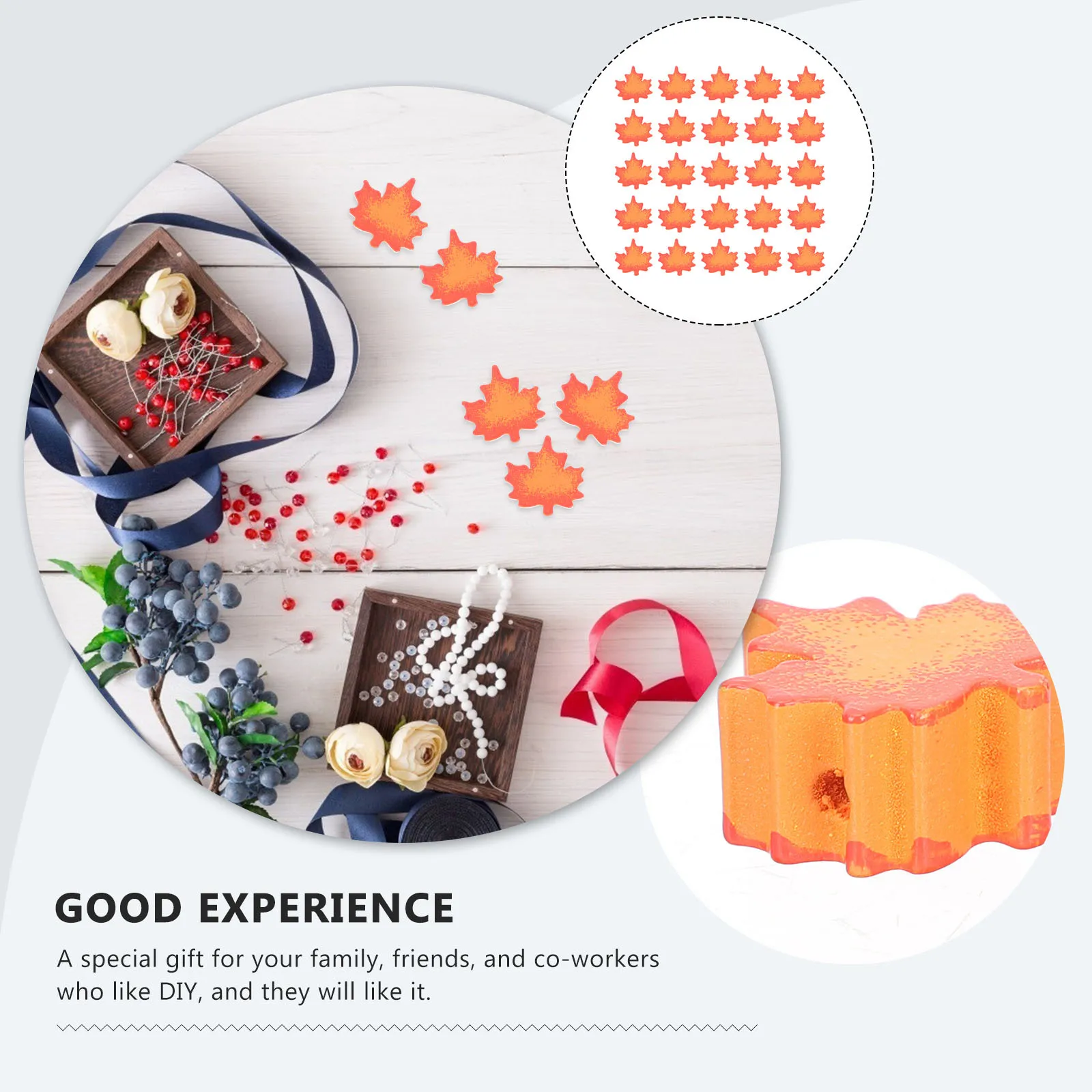 

50Pcs Maple Leaf Wooden Beads DIY Craft Making Loose Beads String Accessories Handmade Pendant Jewelry Decor Loose Bead