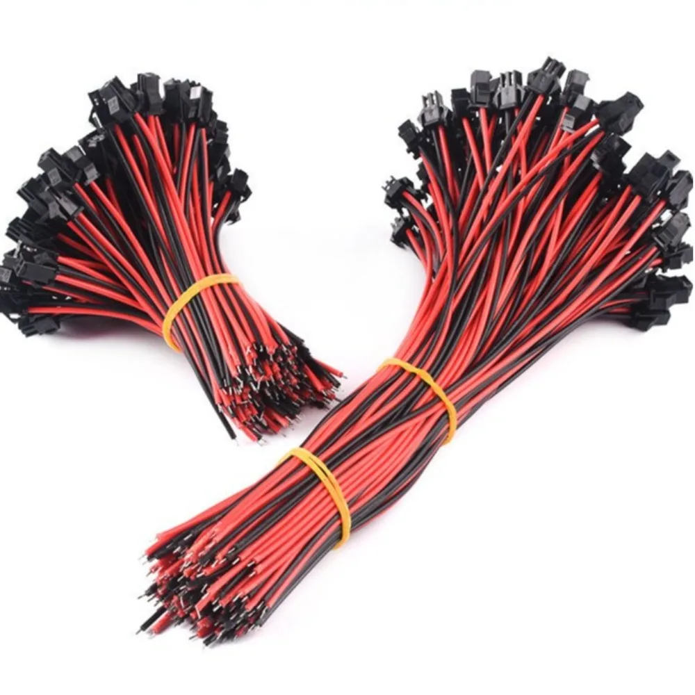 10PCS 2Pin Plug Male Female Connector Plug 10cm Male To Female Cable Quick Adapter Practical