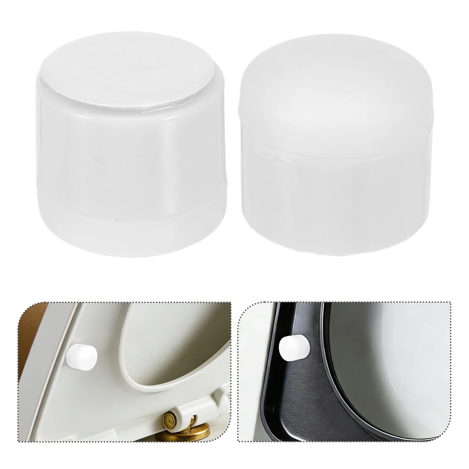 

8Pcs Bidets Seat Bumpers Replacement - Strong Adhesive Toilet Seat Buffer Pads - Universal Silicone Bumpers for Quiet Secure