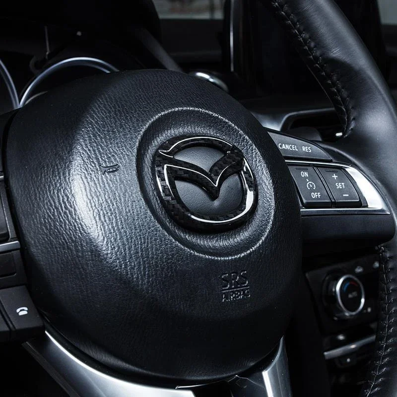 1 قطعة ABS عجلة توجيه سيارة مركز شعار ملصق السيارات الداخلية لمازدا سرعة MS 3 5 6 Axela Atenza CX-3 CX4 CX5 CX8 CX7 MP RX #5