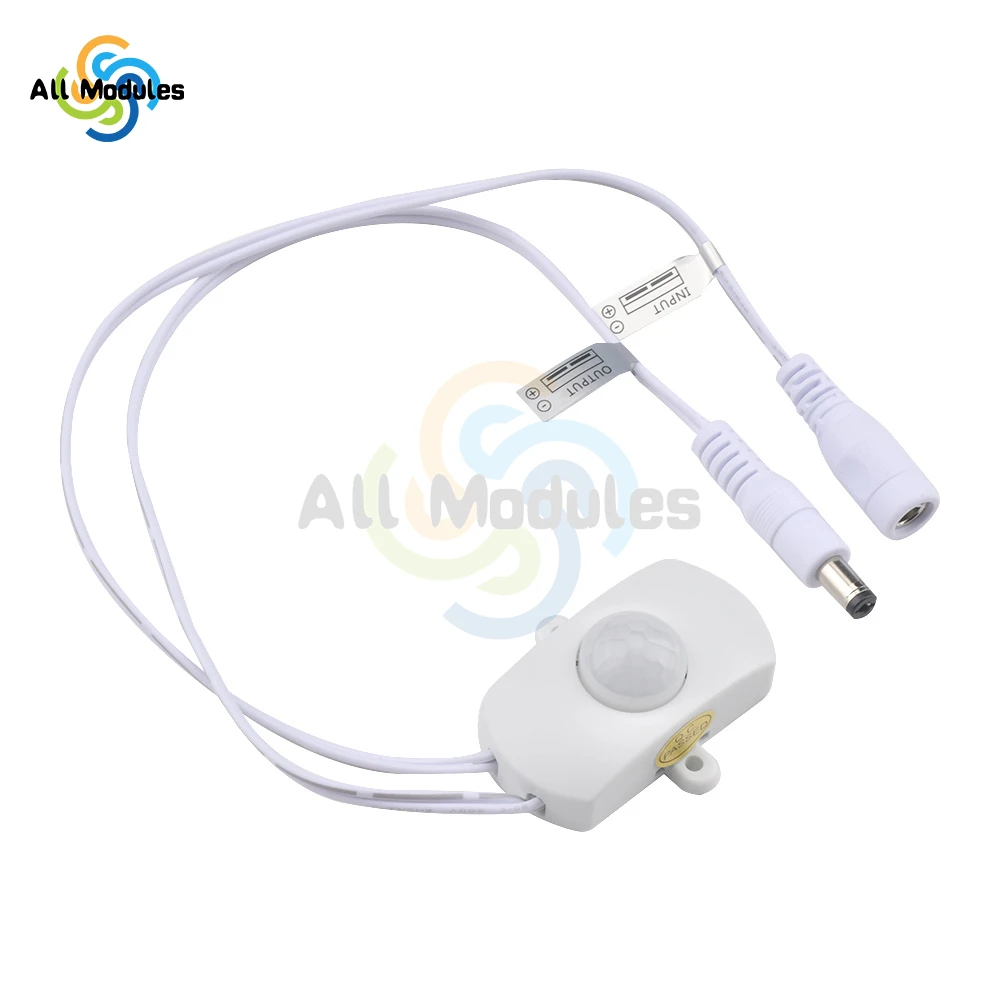 Mini Sensor de movimiento infrarrojo PIR DC 5V -24V, interruptor Detector, módulo de Sensor de cuerpo humano, tira LED, interruptor de lámpara LED