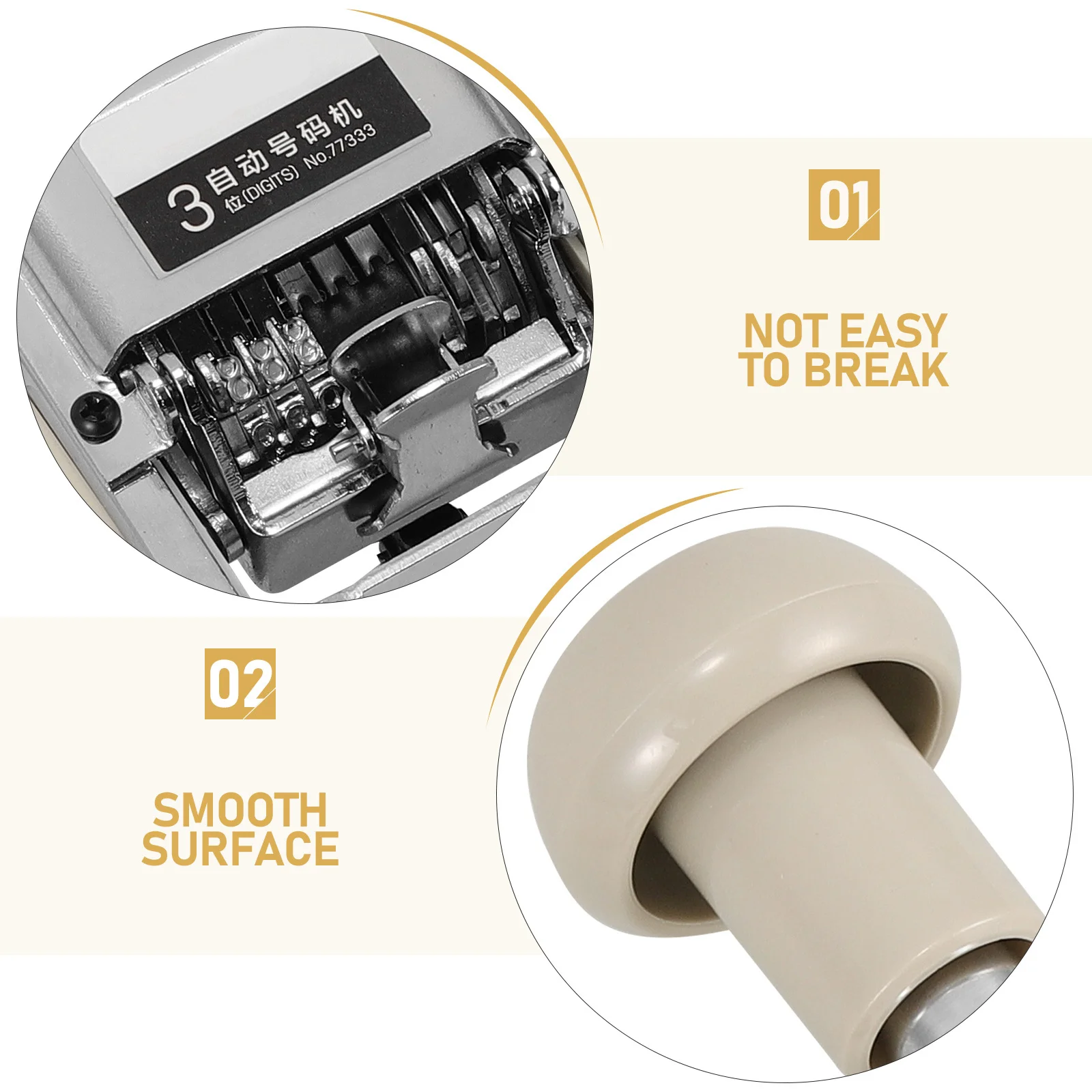 ختم الأرقام التلقائي التحبير الذاتي رقم معدني الختام المحمولة كفاءة ترقيم اللوازم المكتبية أداة ترقيم مريحة #4