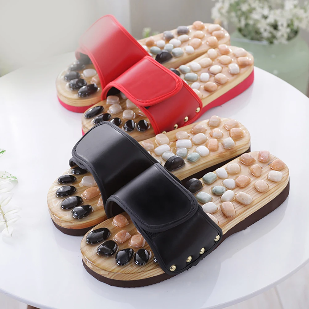 

1 шт., обувь для терапии ног, 41, черная ткань Eva, облегчение боли, прогулочные массажные тапочки для мужчин и женщин, нескользящие массажные тапочки для акупунктурных точек