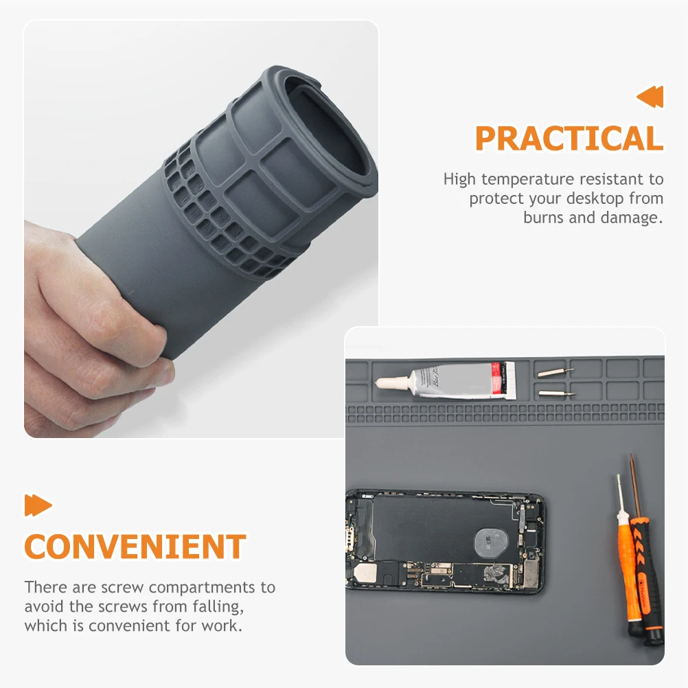 

Silicone Repair Mat Anti Static Work Station Soldering Pad Heat Resistant Electronics Premium Material Soft Touch Bendable Non