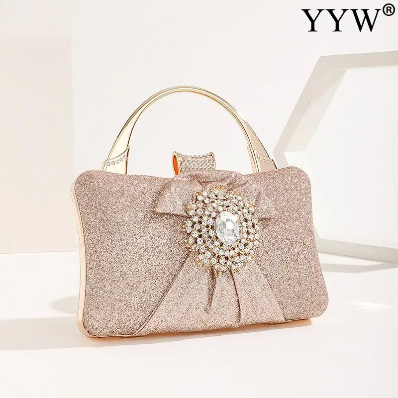 Shinny Glitter Women Clutch Evening Bags Sequined Hard-Surface Handbag Elegant Female Wedding Shoulder Pouch Banquet Party Purse