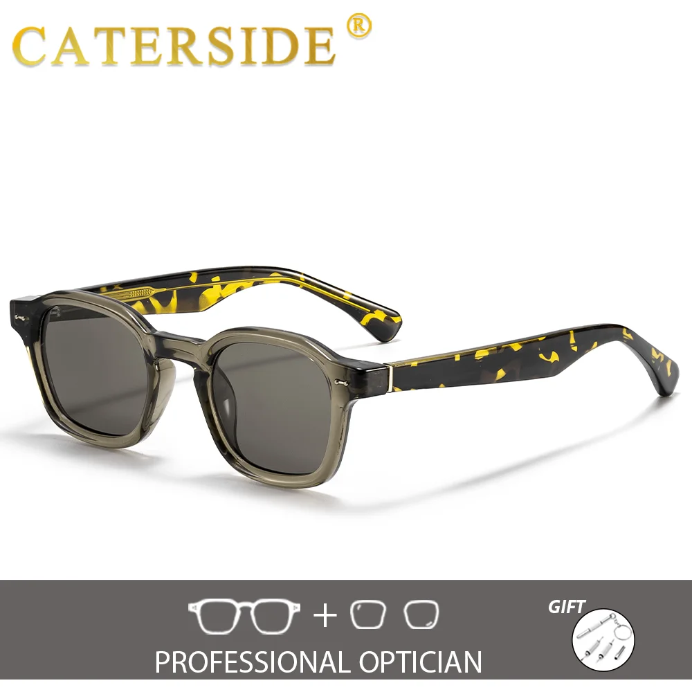 

CATERSIDE новые мужские уличные оптические солнцезащитные очки с квадратными линзами, очки по рецепту, женские очки в стиле ретро на заказ UV400