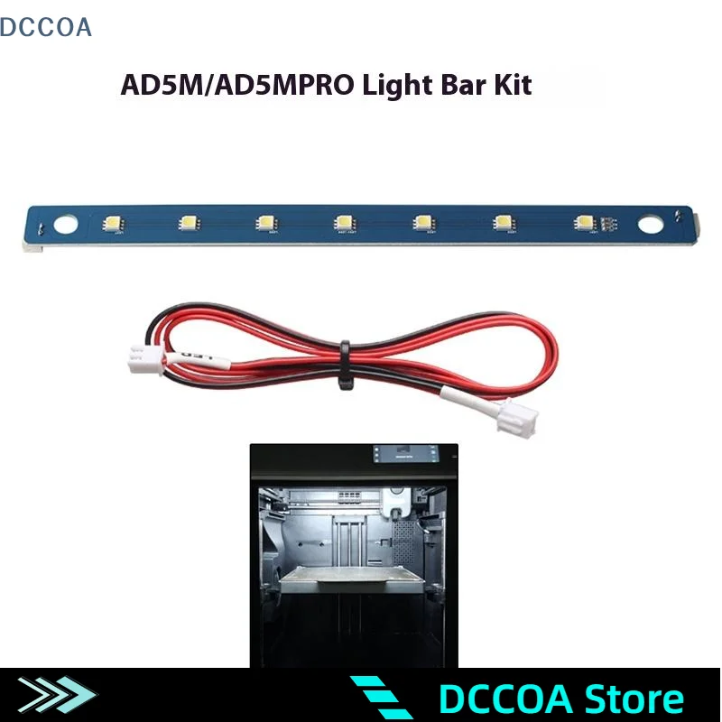 

Для FLASHFORGE Adventurer 5M AD5M Световая полоса Супер яркая светодиодная полоса 24 В Для AD5M 5MPRO 3D-принтеров Аксессуары