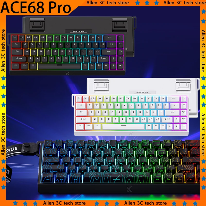 MCHOSE ACE68 Pro ACE60 Pro Mechanical Keyboard Wired Magnetic Switch 8k Polling Rate Esports Customized Gaming Keyboard Gifts