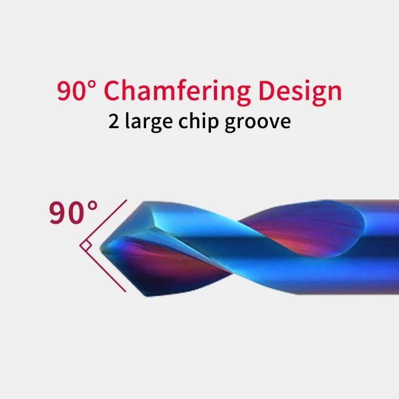 Chowmaster HRC65 คาร์ไบด์ Spotting เจาะบิต 2 ขลุ่ย NANO เคลือบ 90 องศา 2-12 มม.เหล็กทังสเตน Center เจาะเครื่องตัด CNC