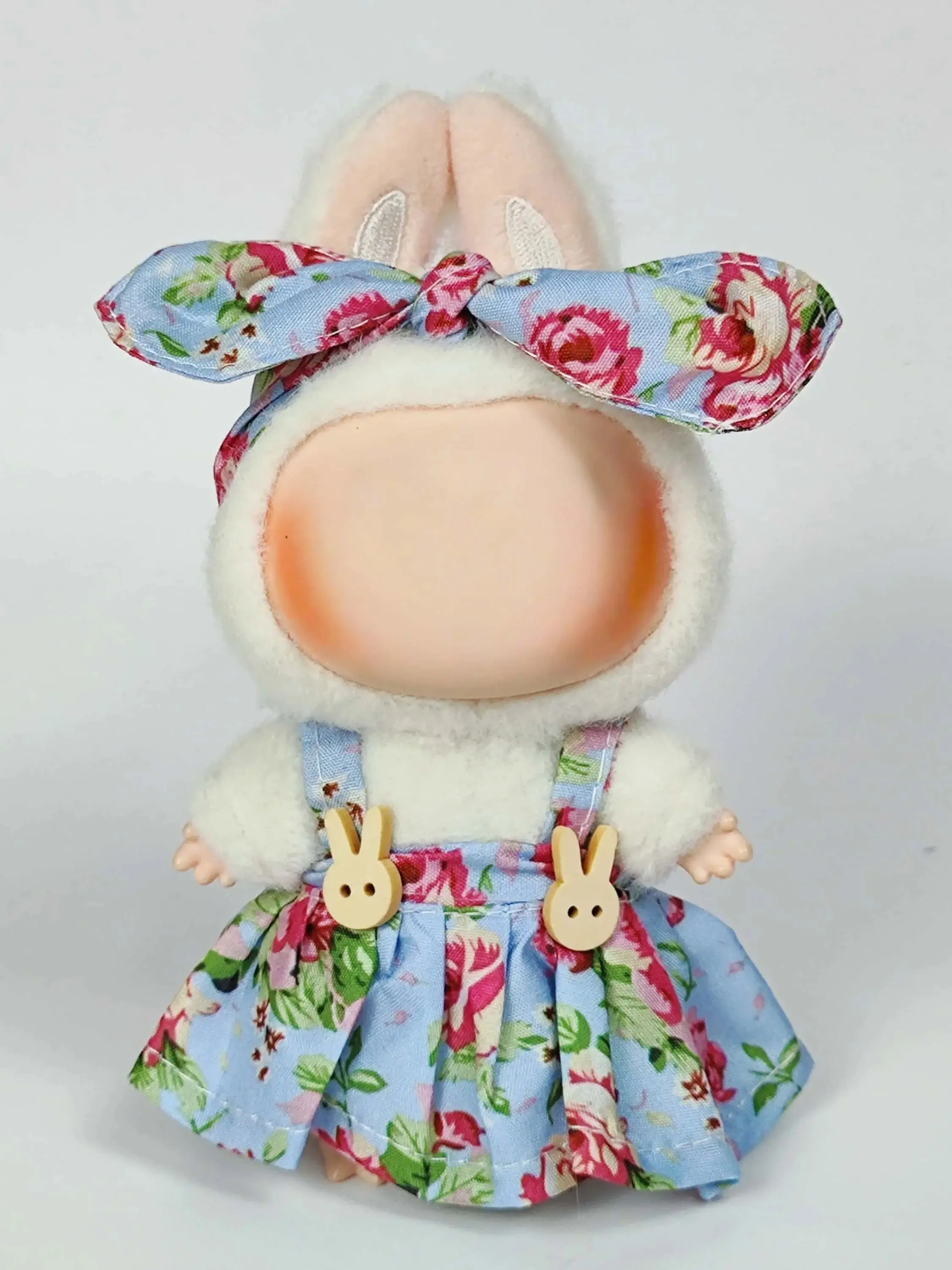 17 см boneca de pelúcia Labubu roupas acessórios Calças saias bonito Makanan boneca подвеска vestido Fiskad