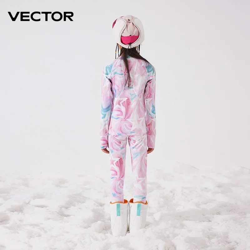 VECTOR Kinder Ultra Soft Winter Quick Dry Base Layering Set Mikrofaser Fleece Thermounterwäsche Lange Unterhosen Set Kleidung