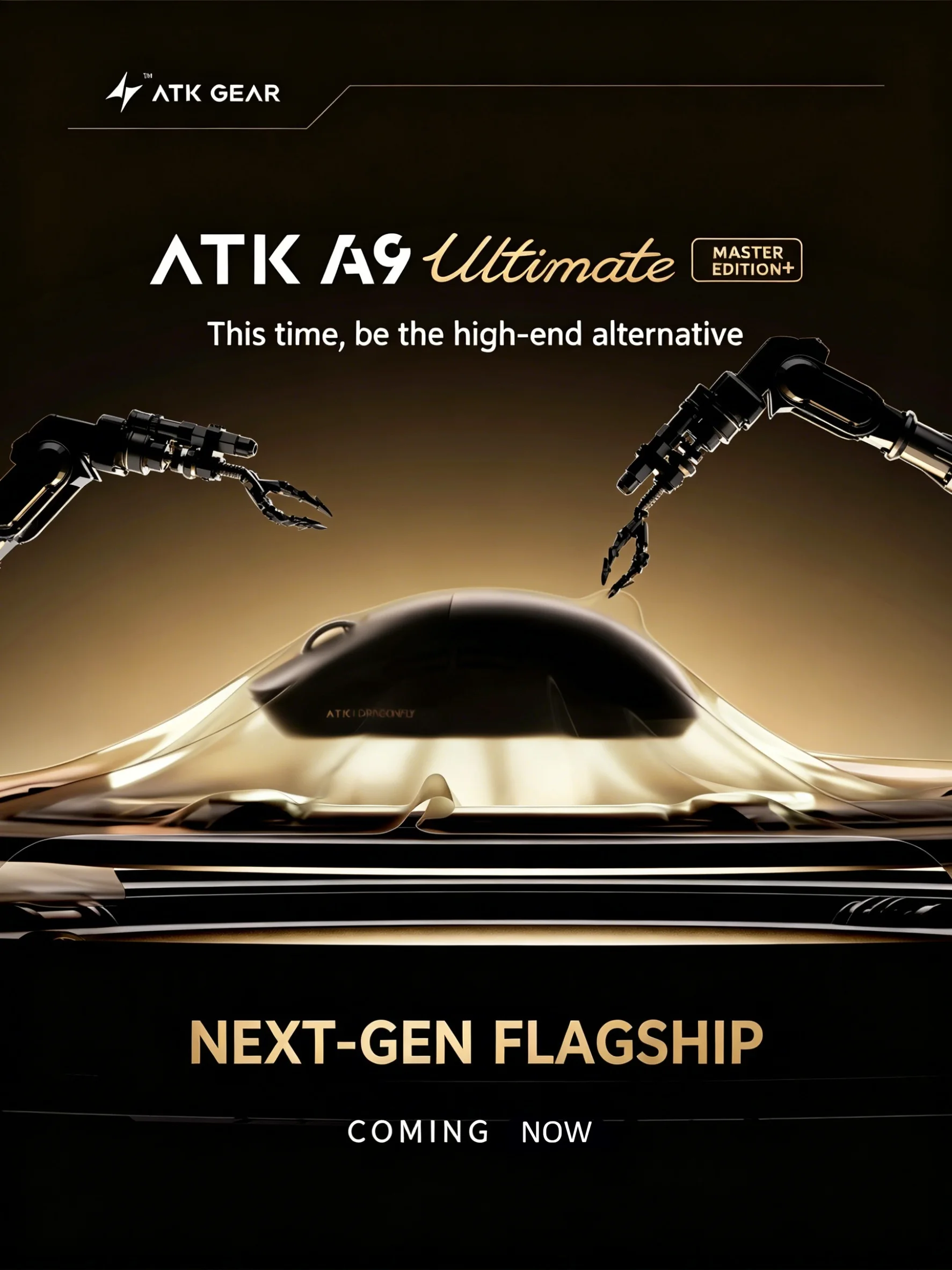 ATK A9 Air Ultimate Plus Wireless Gaming Mouse PAW3955 Master 850IPS 75G Tri Mode 2.4G/Wired Dual 8K Ultra Lightweight Esports