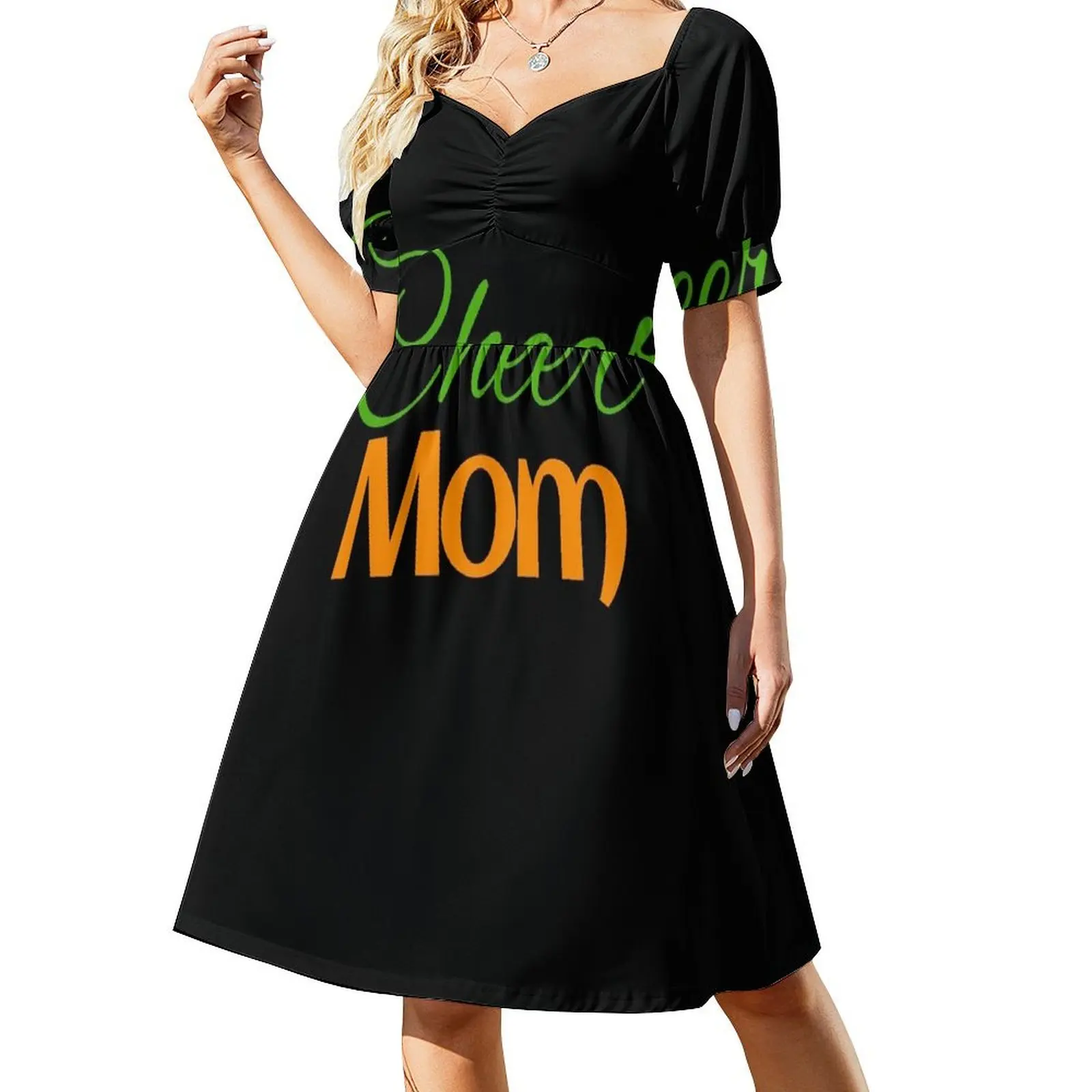 

Cheer Mom Gift, Cheerleader Short-Sleeved Dress luxury dresses elegant women's dresses for wedding