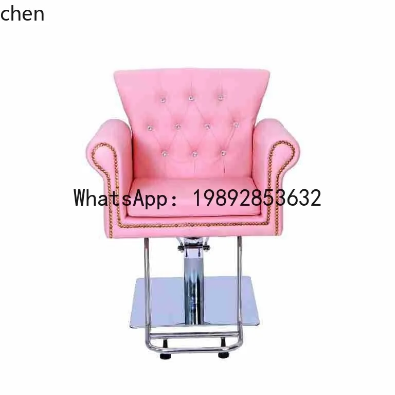YFY Export Diamond-Studded Barber Shop Chair Salon Exclusive High-End Perm and Dye Chair Hair Salon Simple Seat