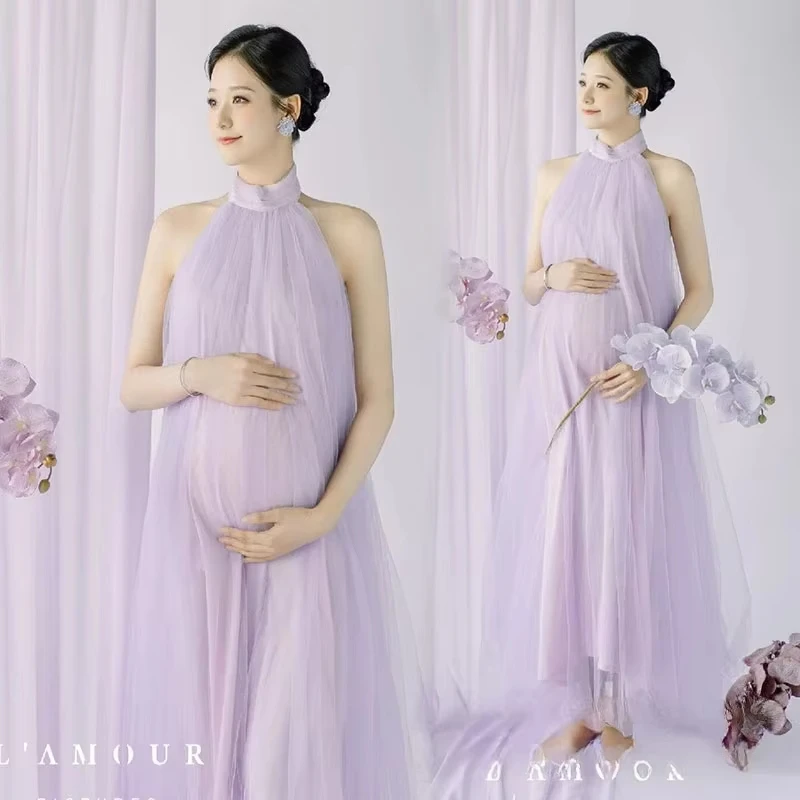 women-photography-costume-elegant-lavender-sleeveless-long-maternity-dress-pregnancy-dresses-studio-photo-shoot-photo-clothes