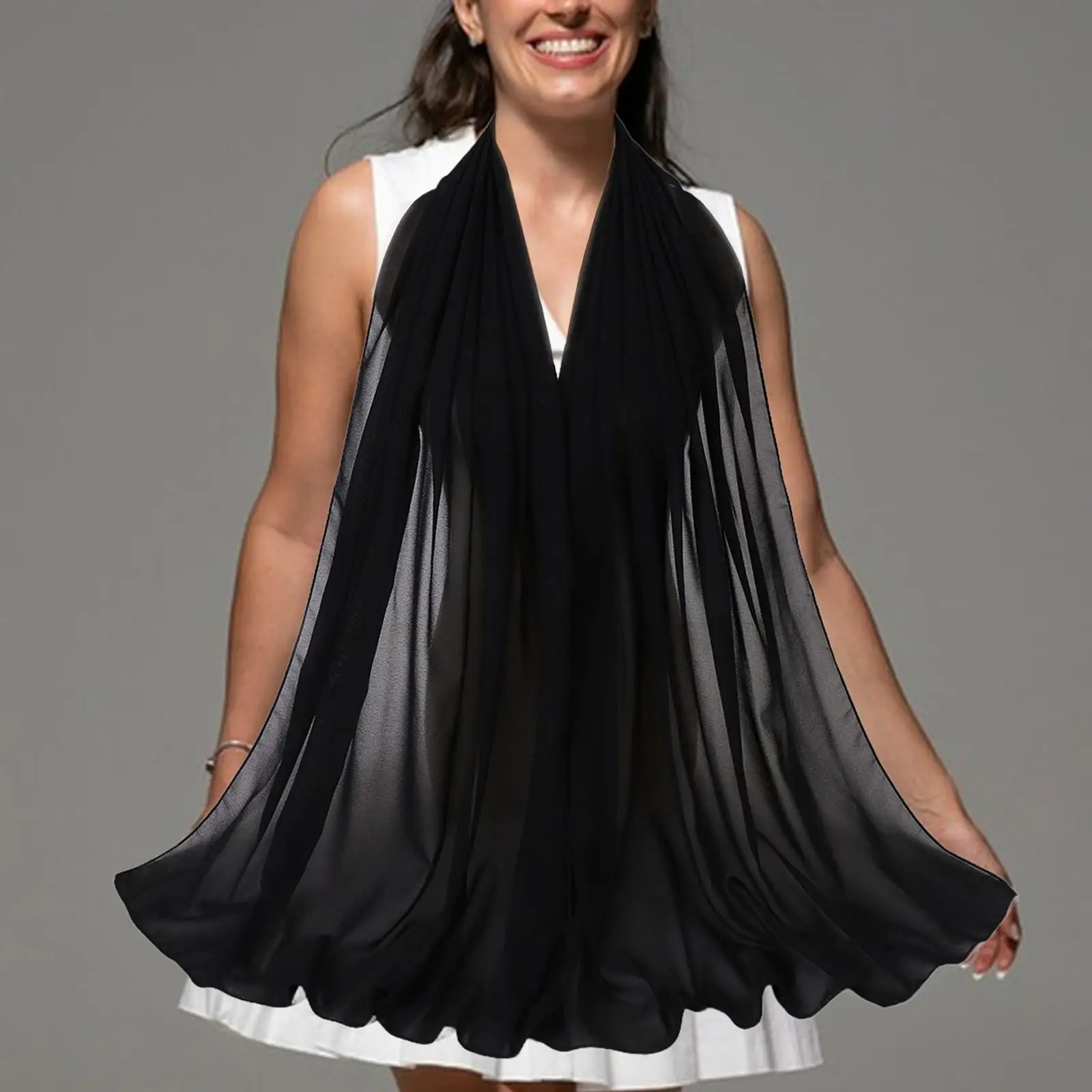 

Lightweight Women Summer Scarf Gauze Shawl Breathable Turban Cap for Beach Holiday Travel