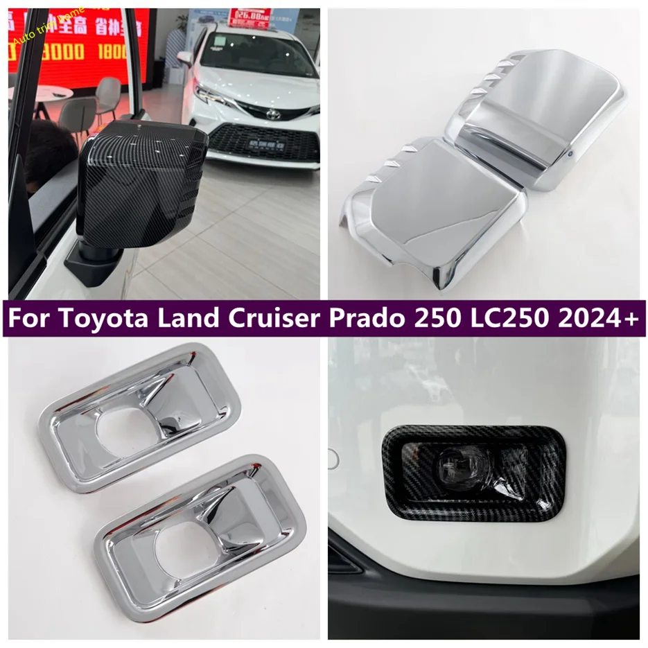 

Front Fog Lamp Frame Overlay Wing Case Rearview Mirror Cover Trim For Toyota Land Cruiser 250 Prado LC250 2024 2025 Accessories