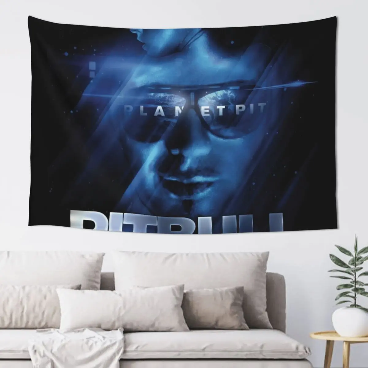 

Pitbull Mr.Worldwide Planet Tapestry Bed Room Decoration Room Decorations Wallpaper Decoration For Home Tapestry
