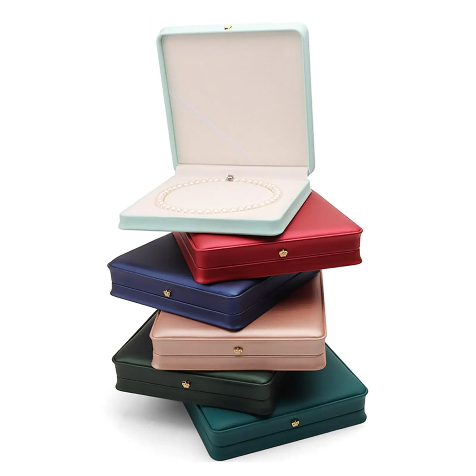 Pudełko na naszyjnik na naszyjnik z pereł Pudełko na biżuterię dla dziewcząt zaręczynowych