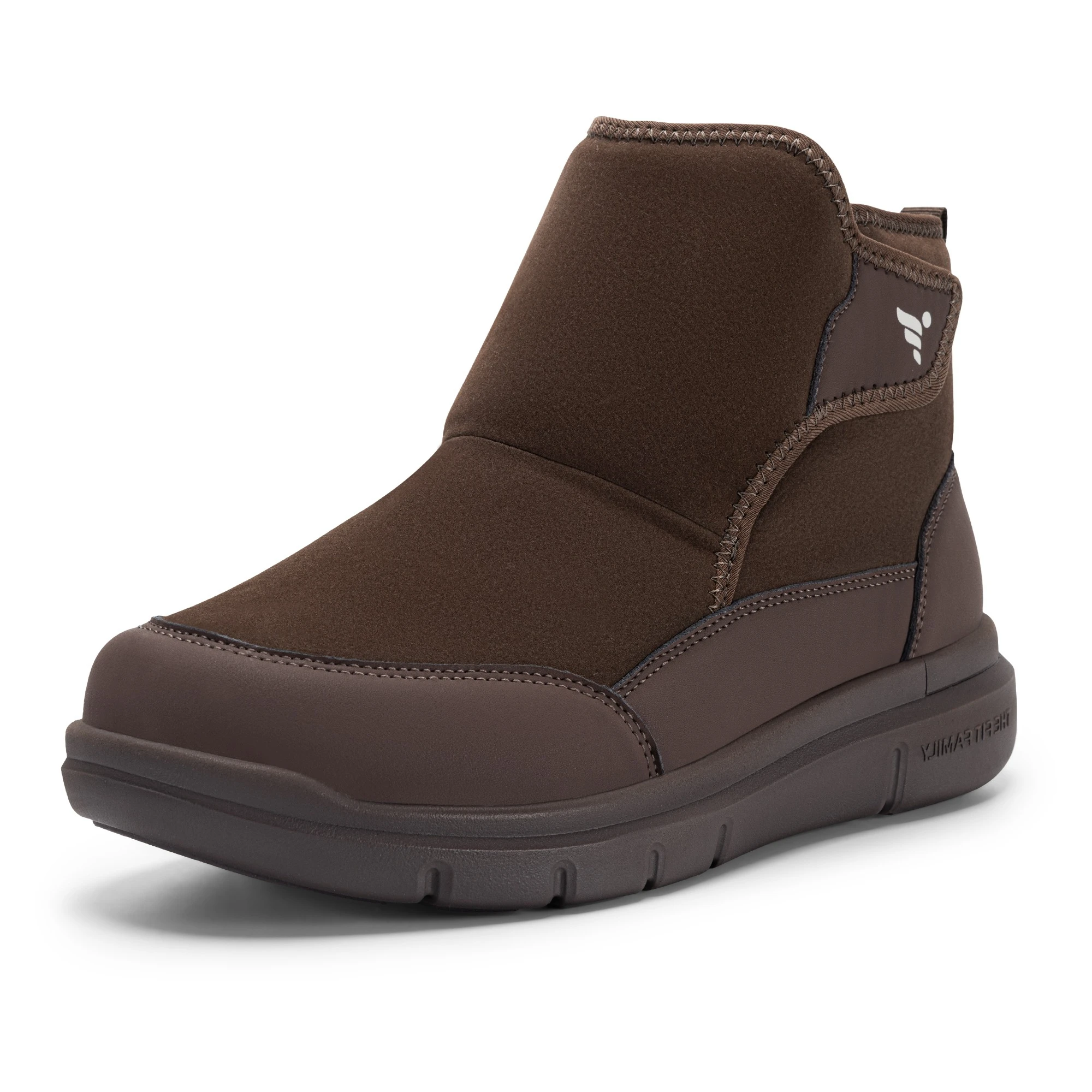 Fittington Men's Winter Hiking Boots Extra Wide Toe Diabetic Shoes for Men Warm Fleece Lined Casual Walking Snow Boot Autumn