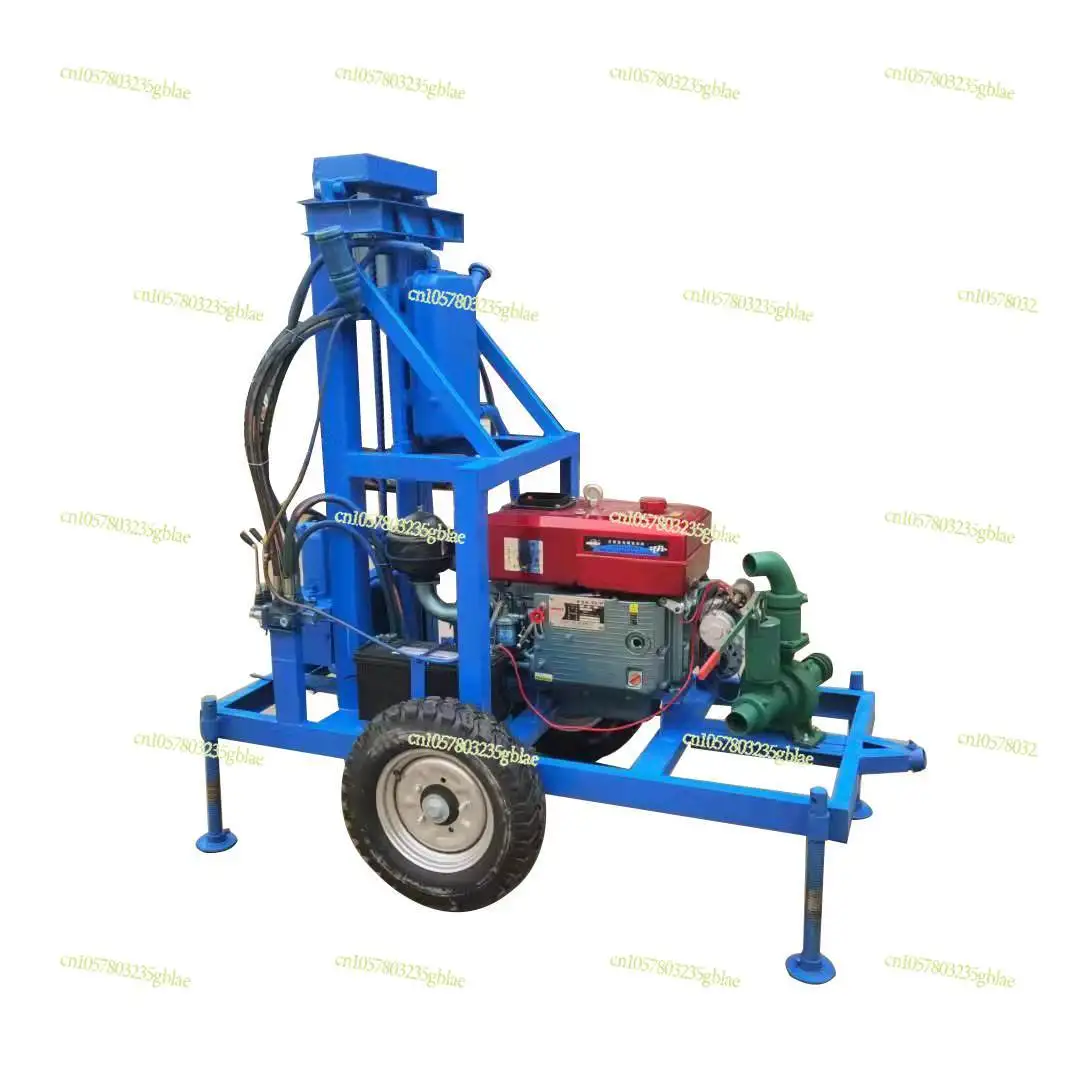 Household Drilling Machine ZM150 Crawler Water Well Drilling Rig Wheel Traction Diesel 22