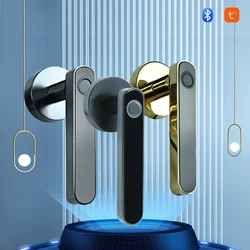 PHIPULO Tuya Digital Electronic Smart Door Lock Biometric Fingerprint Door Handle Keyless Digital Password Smart Home