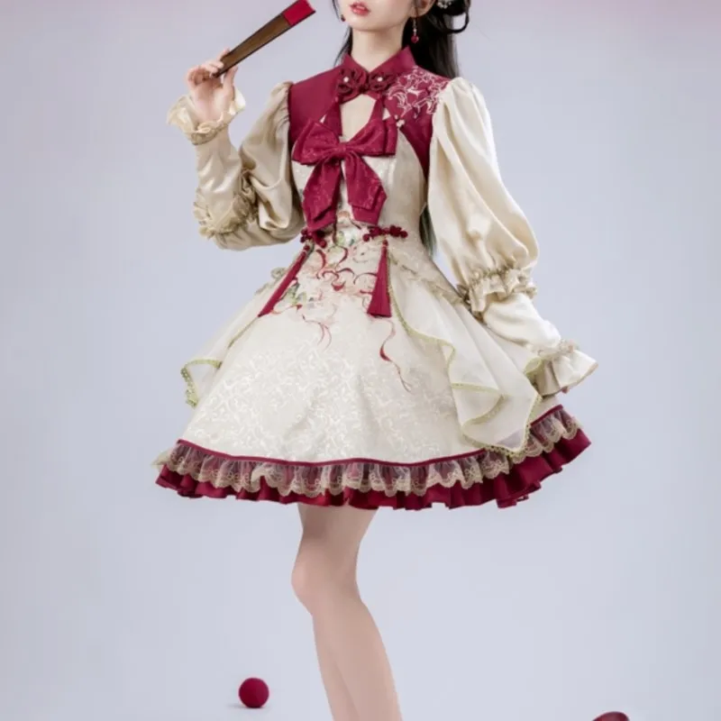 

Lolita Women's Chinese-Style Retro Dress Short Skirt