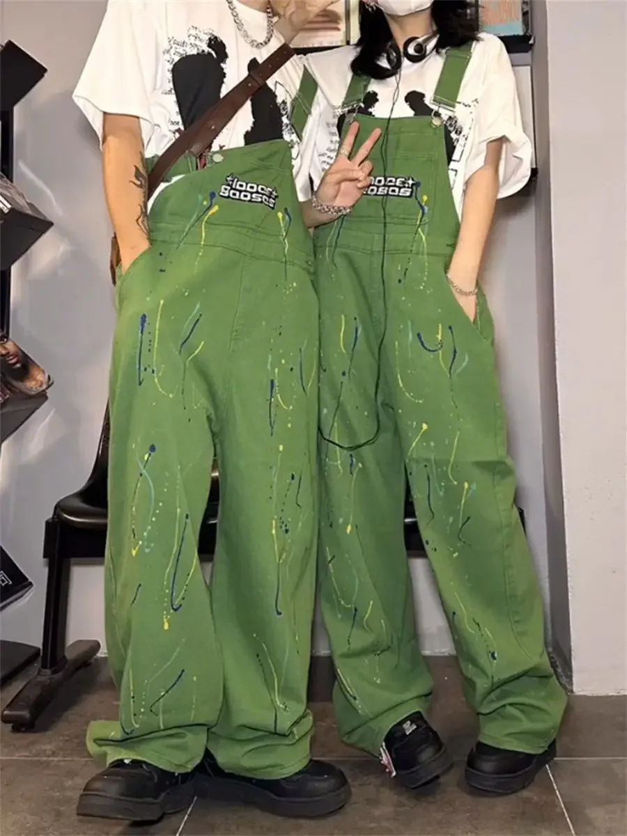 

Новинка весны/лета 202, женские ковбойские брюки на бретелях, комбинезон с высокой талией и принтом для поездок на работу