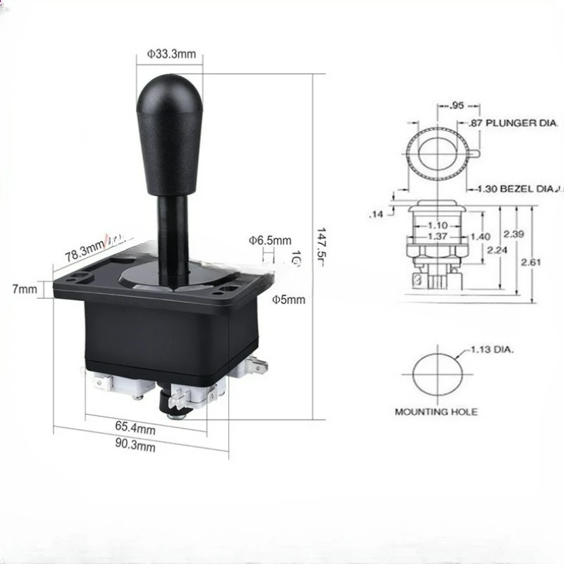 kit-arcade-fai-da-te-tw-joystick-americano-pulsanti-staffa-microswitch-chip-pc-accessori-per-giochi-a-moneta