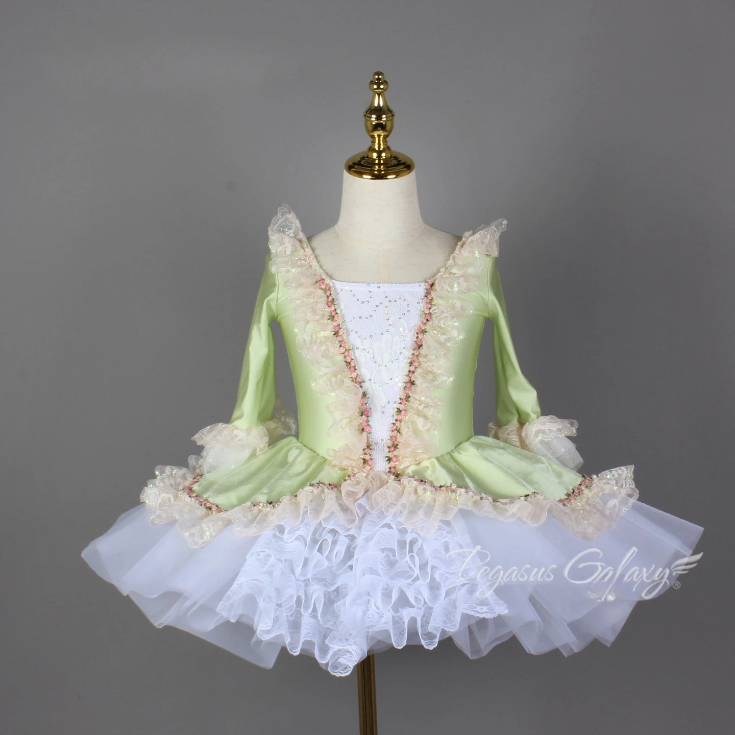 

Балетное платье с длинными рукавами и цветочным кружевом для девочек, танцевальный костюм для выступлений, женский костюм балерины, одежда для выступлений в роли Лебедя, балетный костюм