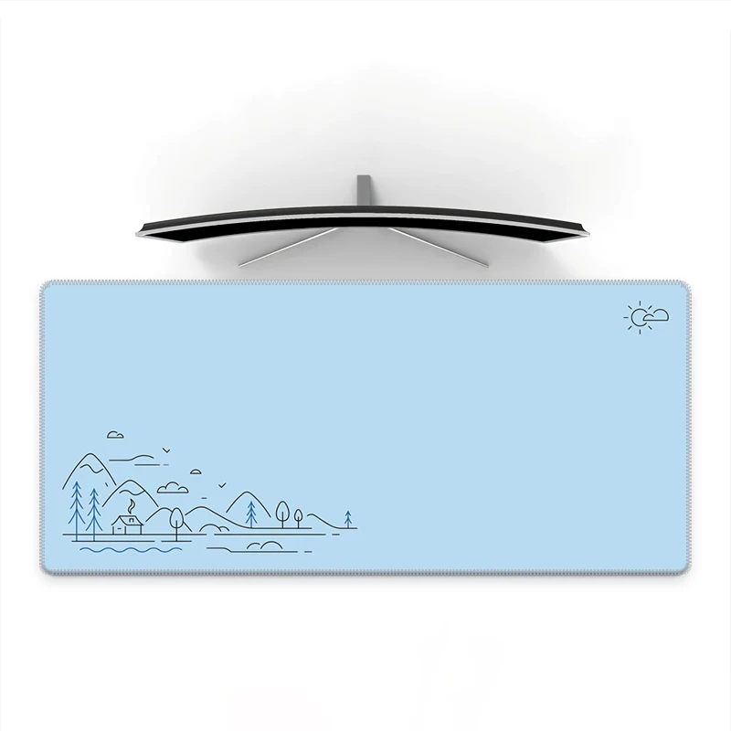 Simple Style Mouse Pad Grey Gaming Computer Mouse Pad Company Laptop Computer Design Game Accessories 900*400mm Desk Pad XL