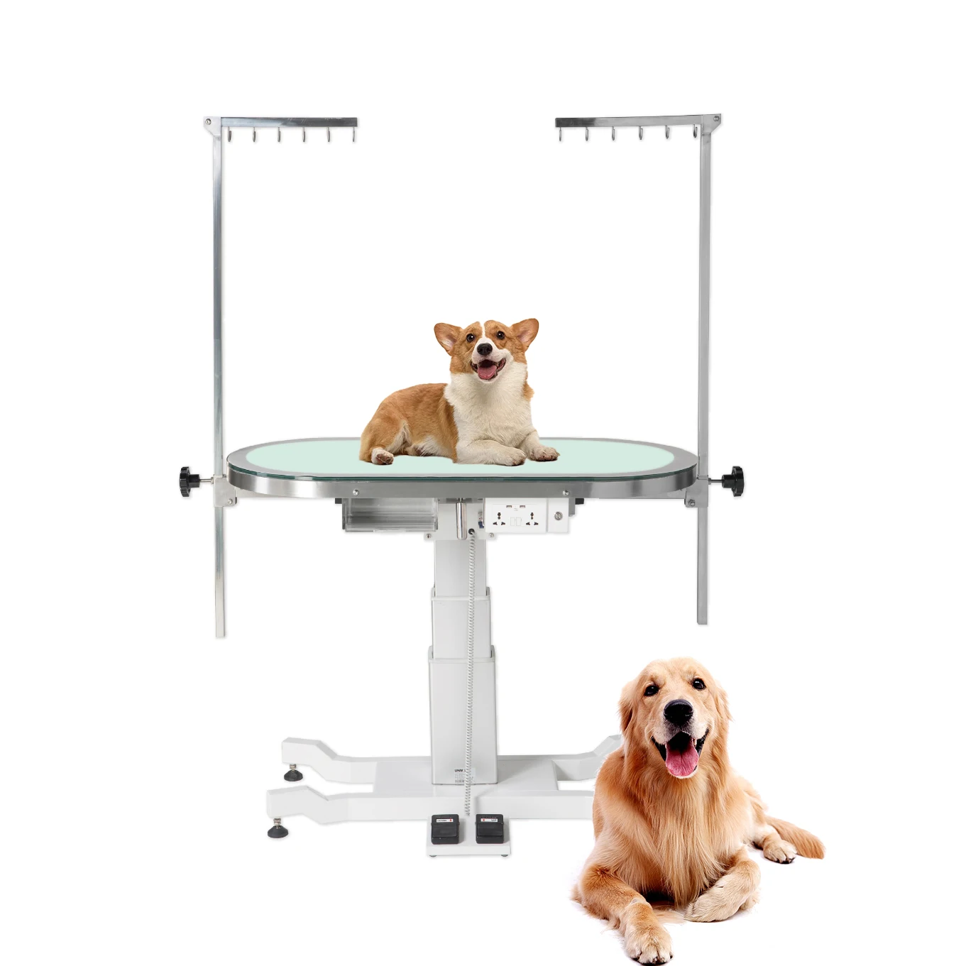 

Hot Sale Dog Pet Grooming Table Animal Clinic Cat Dog Salon Hospital Veterinary Electrical Lifting Examination Table With LED