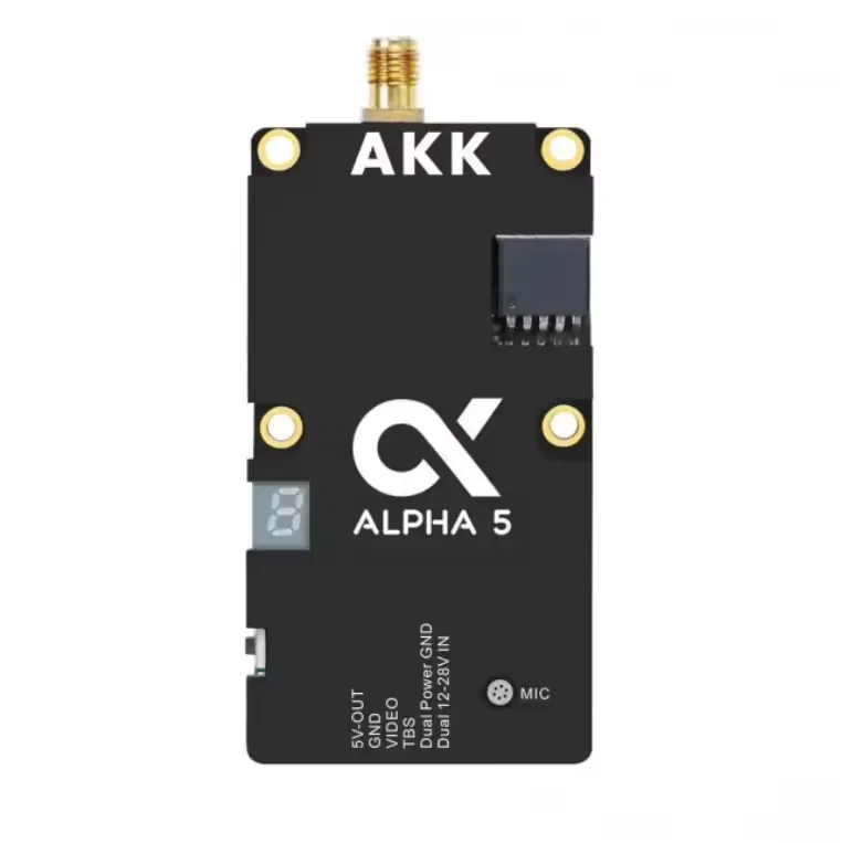 Alpha 5 5W VTX 4.9G-5.8GHz 80CH FPV Video Transmitter 1W/2W/3W/5W Power Switchable for Drones Accessories