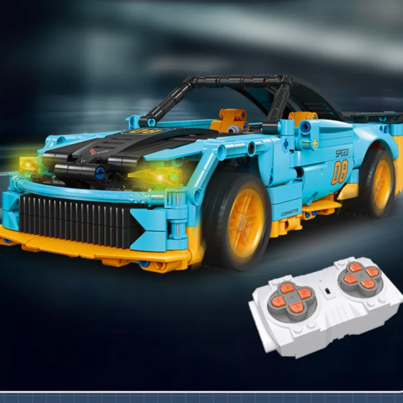 JIE STAR 58096 Programmable Sports Car Assembly Kit DIY Remote Control Building Block Toy for Kids And Tech Enthusiasts