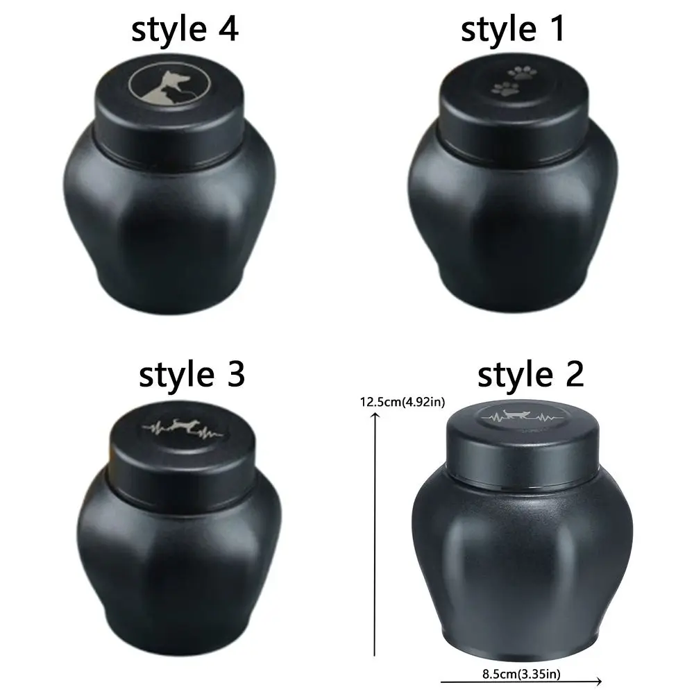 

Stainless Steel Pet Memorial Ash Urn Black Sealed Jar Cat Funeral Keepsake Moisture-Proof Dog Cremation Urn Garden Burial
