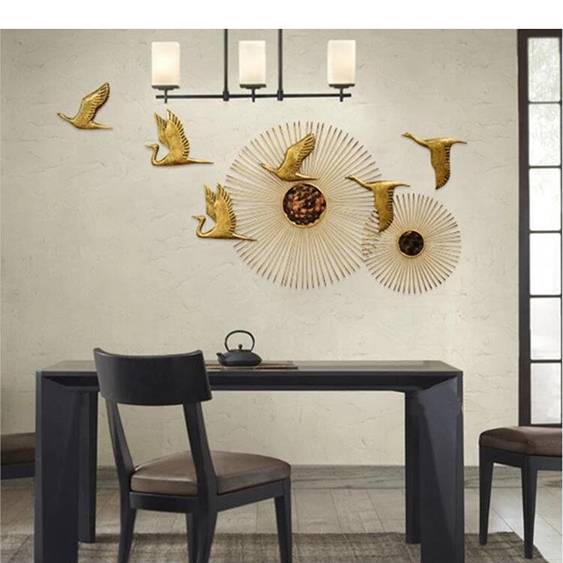 Gold-plated Wild Wall Decoration Room Aesthetics Decor Abstract Hanging Ornaments Pendants Background Display