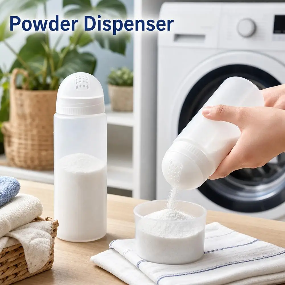 Washing Powder Dispenser Laundry Detergent Storage Box Organizer Powder Soap Holder Household Bathroom Kitchen Container