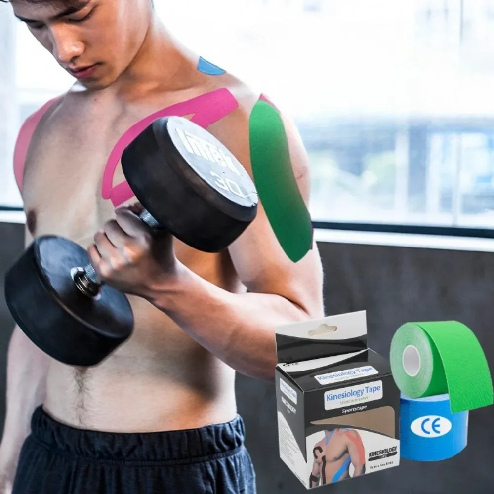 2Box 5cm×5m Sports Kinesio Tape Muscle Kinesiology Elastic Knee Pain Relief Strain Athletic Recovery Stickers Fitness Bandages