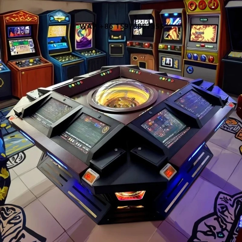 Android Board Program Smart System Electronic 8-Player Spinning Wheel Game Machine for Game Room with Factory Direct Sale