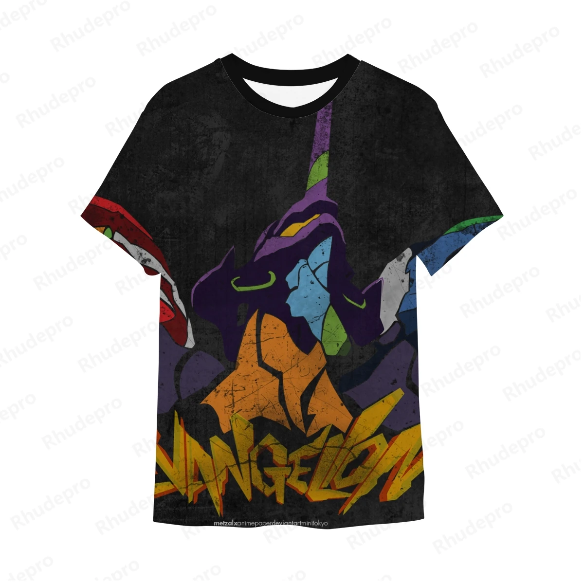 

Y2k Men's T-shirt High Quality Neon Genesis Evangelion Clothing Tops Hip Hop Harajuku Style Shirts 100-5XL 2024 Oversized